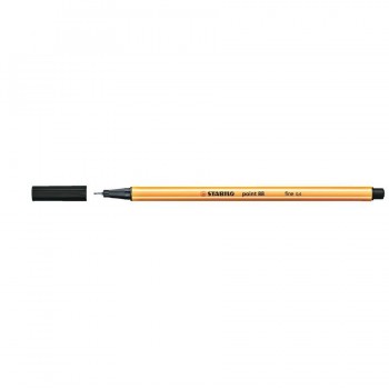 Rotulador punta fina 0,4mm negro Stabilo point 88