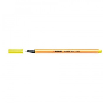 ROTULADOR PUNTA FINA 0,4MM AMARILLO NEÓN STABILO POINT 88