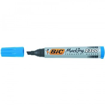 Marcador permanente punta biselada 3,1-5,3 mm. azul Marking 2300 Bic