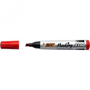 Marcador permanente punta biselada 3,1-5,3 mm. rojo Marking 2300 Bic
