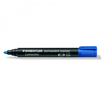 MARCADOR PERMANENTE PUNTA REDONDA 2 MM. AZUL LUMOCOLOR 352 STAEDTLER