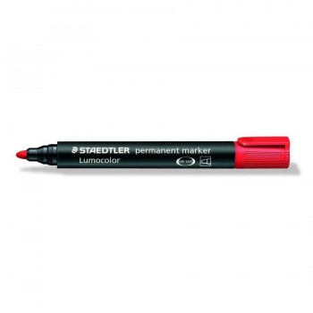 MARCADOR PERMANENTE PUNTA REDONDA 2 MM. ROJO LUMOCOLOR 352 STAEDTLER