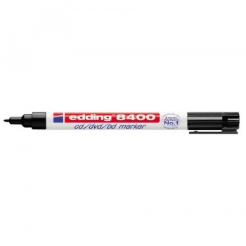 MARCADOR PERMANENTE CD PUNTA REDONDA 0,5-1 MM. NEGRO EDDING 8400