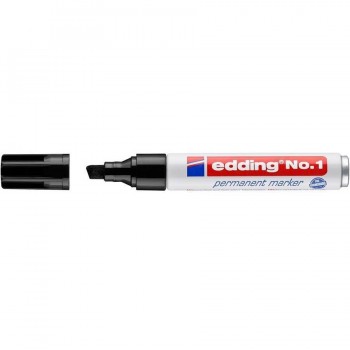 MARCADOR PERMANENTE PUNTA BISELADA 1-5 MM NEGRO EDDING N?.1