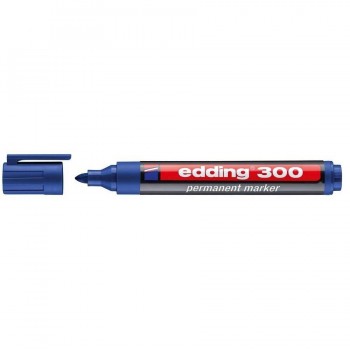MARCADOR PERMANENTE PUNTA REDONDA 1,5-3 MM. AZUL EDDING 300