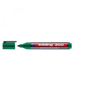MARCADOR PERMANENTE PUNTA REDONDA 1,5-3 MM. VERDE EDDING 300