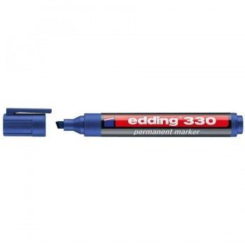 MARCADOR PERMANENTE PUNTA BISELADA 1-5 MM. AZUL EDDING 330