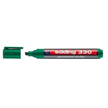 MARCADOR PERMANENTE PUNTA BISELADA 1-5 MM. VERDE EDDING 330