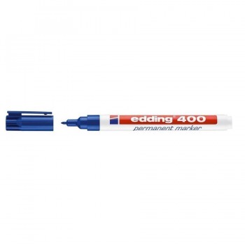 MARCADOR PERMANENTE PUNTA REDONDA 1 MM. AZUL EDDING 400