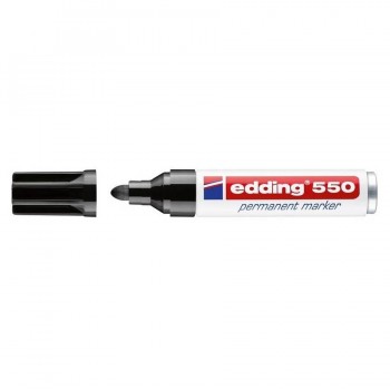 MARCADOR PERMANENTE PUNTA REDONDA 3-4 MM. NEGRO EDDING 550