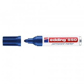 MARCADOR PERMANENTE PUNTA REDONDA 3-4 MM. AZUL EDDING 550