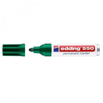 MARCADOR PERMANENTE PUNTA REDONDA 3-4 MM. VERDE EDDING 550