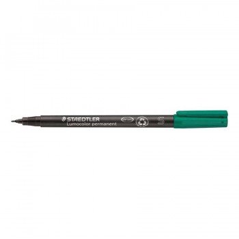 Rotulador permanente punta S 0,4 mm verde Lumocolor 313 superfino Staedtler