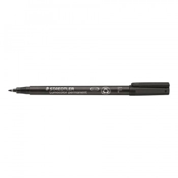 Rotulador permanente punta F 0,6 mm negro Lumocolor 318 superfino Staedtler