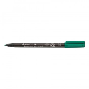 Rotulador permanente punta M 1 mm verde Lumocolor 317 Staedtler