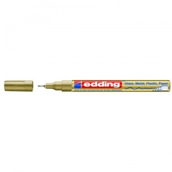 MARCADOR PERMANENTE TINTA OPACA PUNTA REDONDA 0,8 MM. ORO EDDING 780