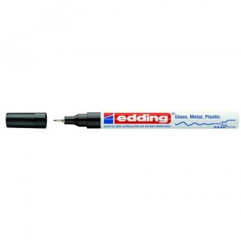 MARCADOR PERMANENTE TINTA OPACA PUNTA REDONDA 0,8 MM. NEGRO EDDING 780