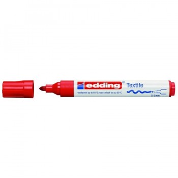 MARCADOR ROPA PUNTA REDONDA 2-3 MM ROJO EDDING 4500