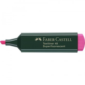 Rotulador fluorescente punta biselada 1-5 mm rosa Faber Castell