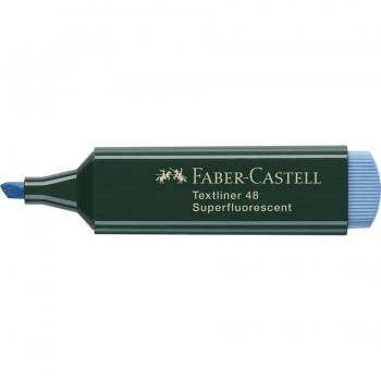 Rotulador fluorescente punta biselada 1-5 mm azul Faber Castell