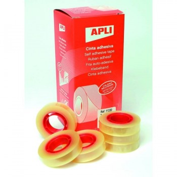 CINTA ADHESIVA TRANSPARENTE 12 MM X 33M.  APLI