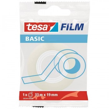 CINTA ADHESIVA BASIC 33M X 19MM BOLSITA TESA