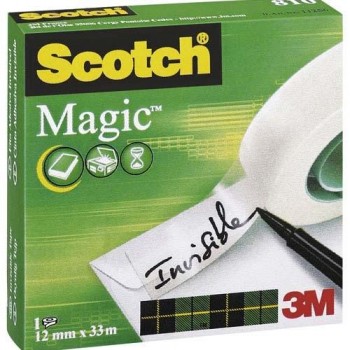 CINTA ADHESIVA INVISIBLE 33MX12 MM SCOTCH MAGIC