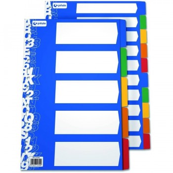 SEPARADOR PP A4 10P C.OPACOS MULTIT GRAFOPLAS