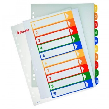 ÍNDICES PROYECTOS A4 IMPRIMIBLES NUMERADOS 1-10 MAXI ESSELTE