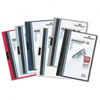 Dossier A4 pinza acero 60 hojas blanco Duraclip Durable