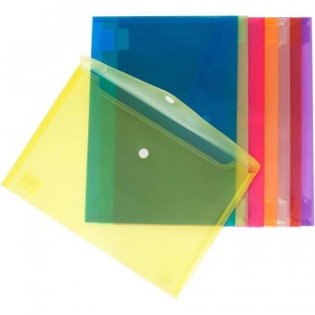 Sobre A4+ PP apaisado cierre de velcro 335 x250 mm azul Office Box