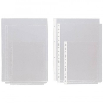 FUNDAS MULTITALADRO PVC 100 MICRAS A4 16 TALADROS CJ.100U. GRAFOPLAS
