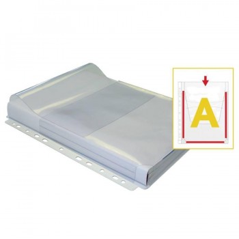 FUNDA MULTITALADRO A4 PVC FUELLE 180 MICRAS EN A SOLAPA BOLSA 5 UNID. GRAFOPLAS