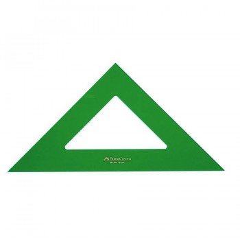 ESCUADRA 25CM SIN GRADUAR VERDE FABER CASTELL