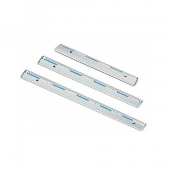 REGLA DE ALUMINIO 40 CM. ALTA CALIDAD BANDA DE GOMA FAIBO
