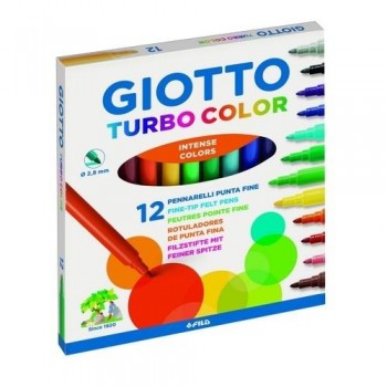 Rotuladores punta estándar estuche 12UDS stdas. Turbocolor Giotto