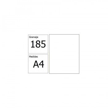 Cartulina A4 185gr. Iris blanco