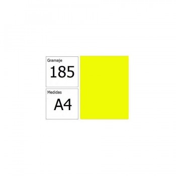 Cartulina A4 185gr. Iris amarillo limon