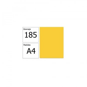 Cartulina A4 185gr. Iris amarillo canario