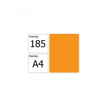 Cartulina A4 185gr. Iris naranja