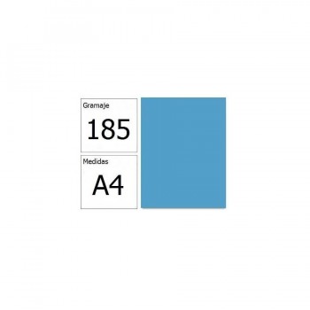 Cartulina A4 185gr. Iris azul cieloo