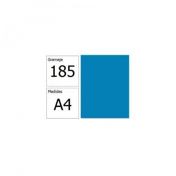Cartulina A4 185gr. Iris azul mar