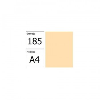 Cartulina A4 185gr. Iris crema