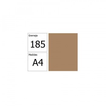 Cartulina A4 185gr. Iris cuero