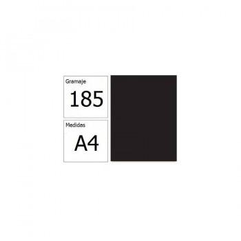 Cartulina A4 185gr. Iris negro
