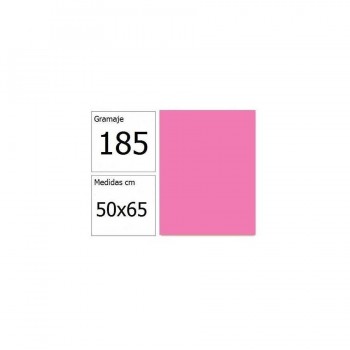 Cartulina 50x65 cm 185 gr. rosa Iris