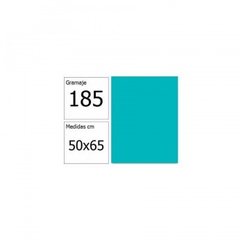 Cartulina 50x65 cm 185 gr. azul turquesa Iris