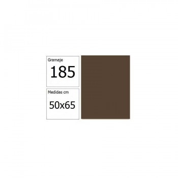Cartulina 50x65 cm 185 gr. chocolate Iris