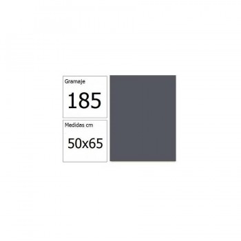 Cartulina 50x65 cm 185 gr. gris plomo Iris