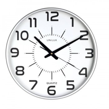 Reloj pared 37,5cm diámetro MAXI POP GRIS METALIZADO